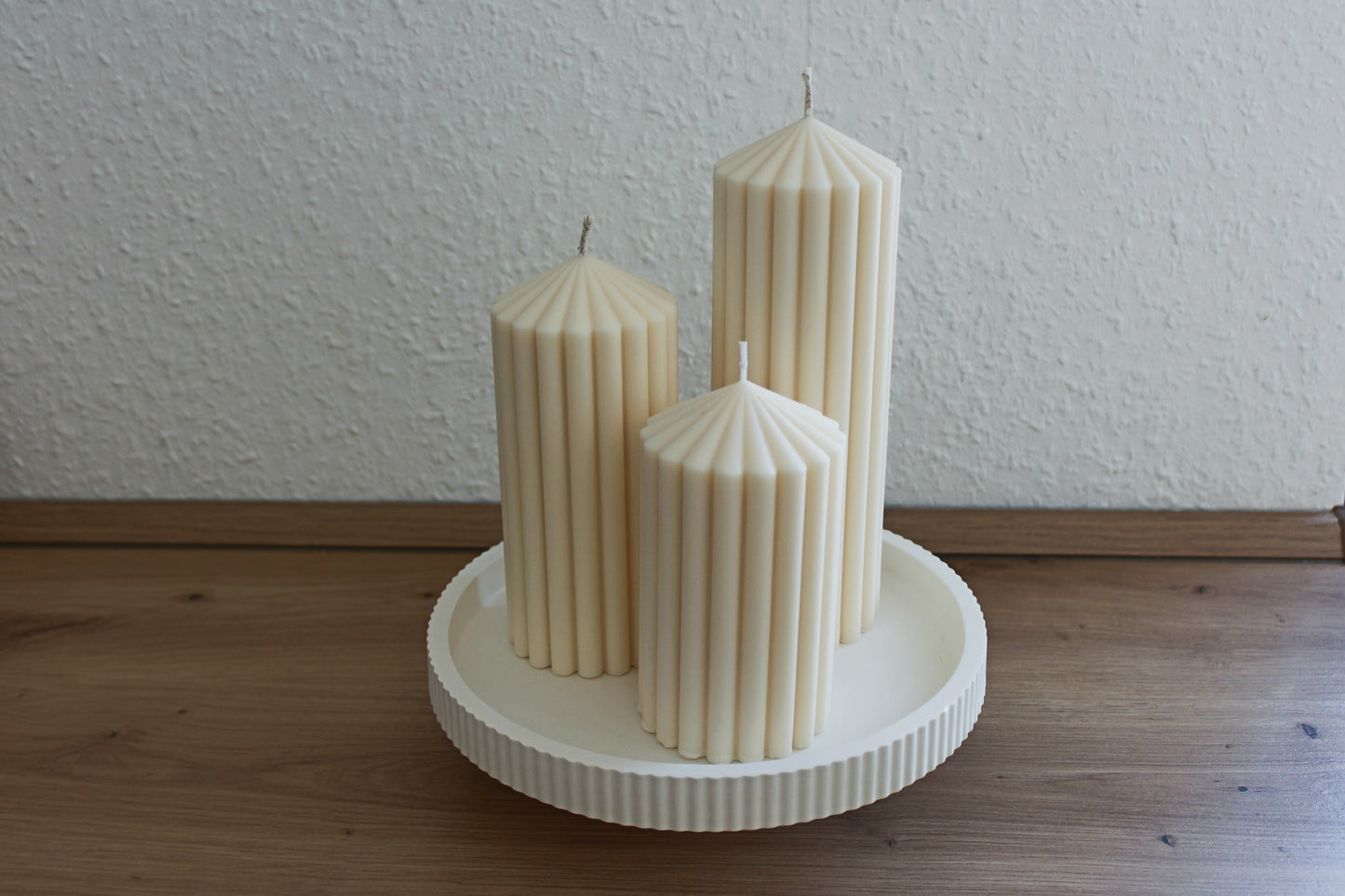 Gerippte Stumpenkerze