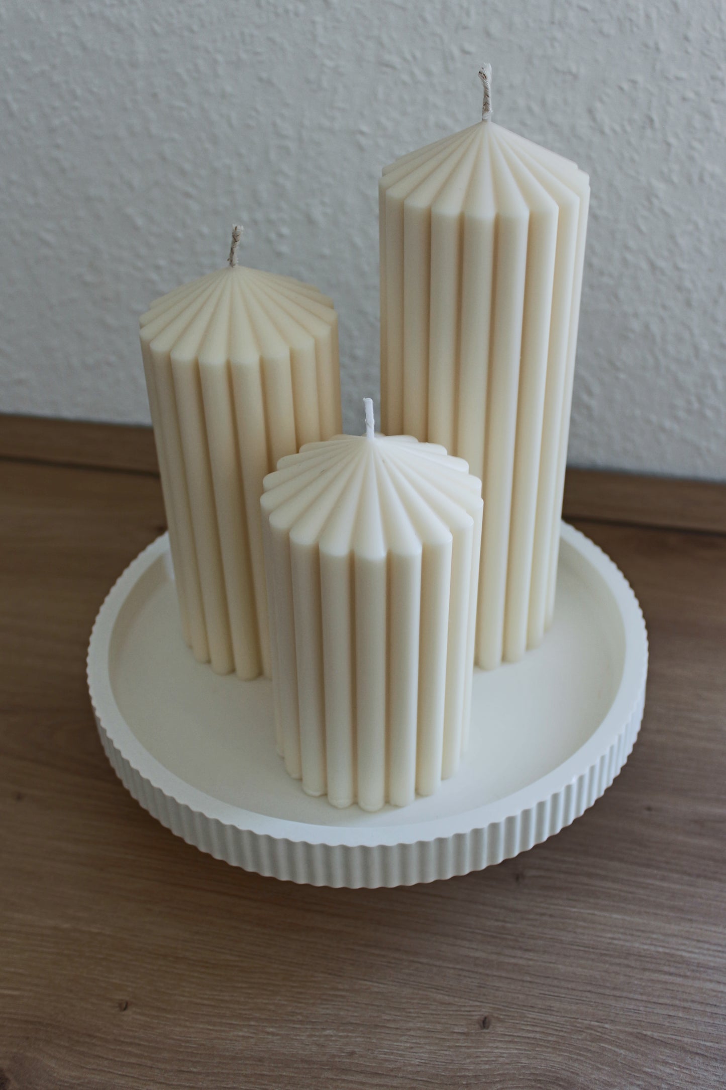 Gerippte Stumpenkerze