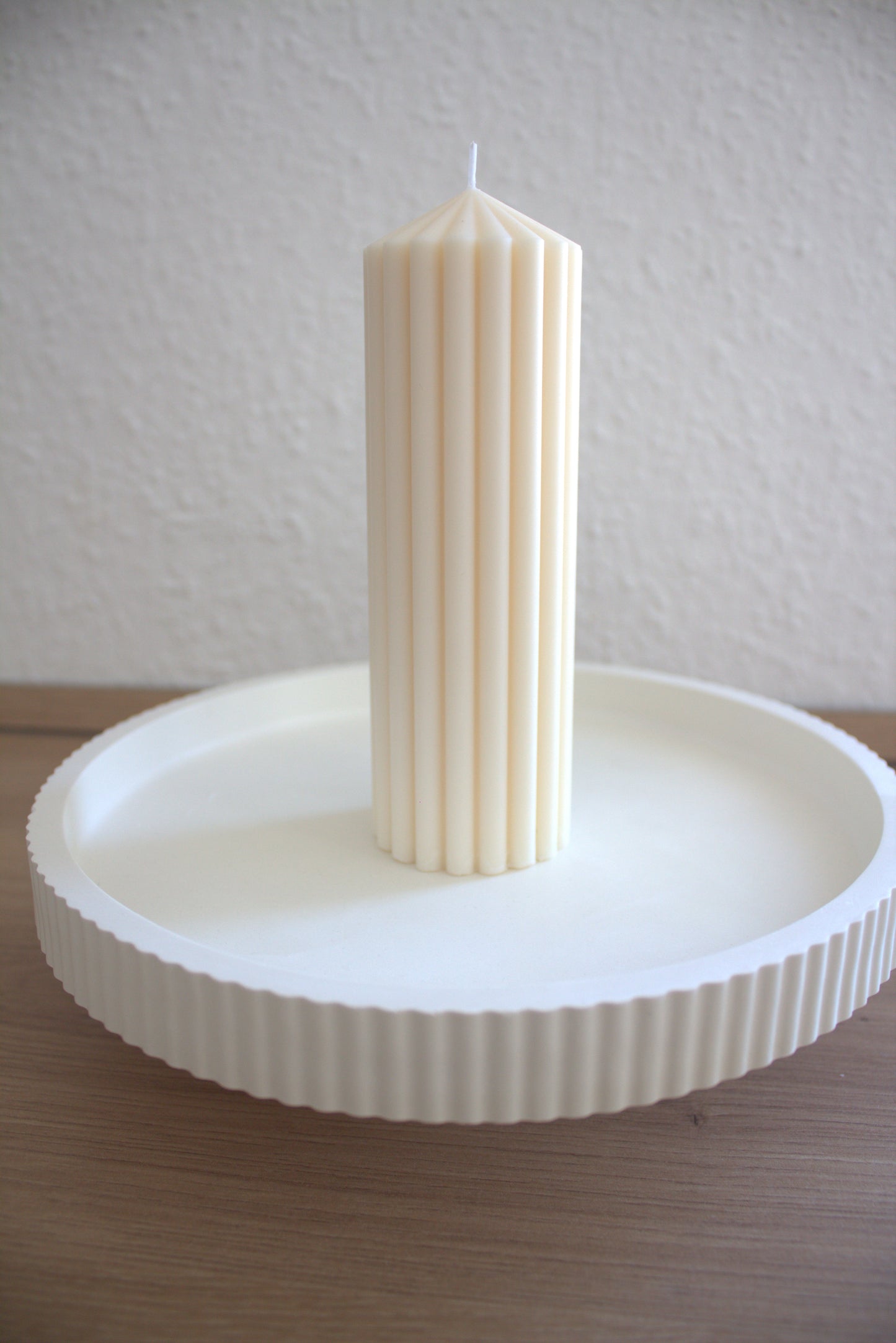 Gerippte Stumpenkerze